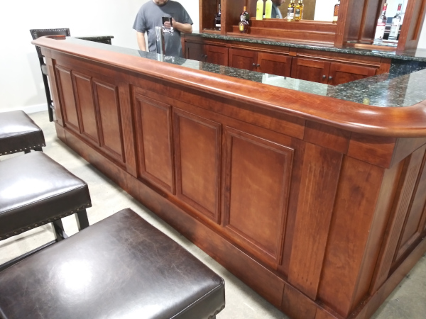 Commercial custom Oak wooden bar