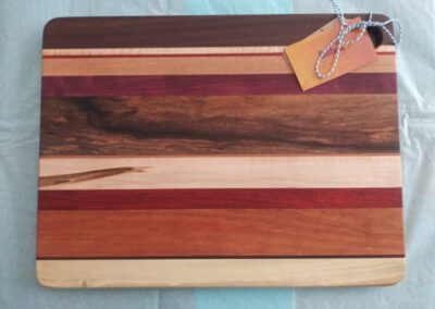 Hardwood shaped cutting board